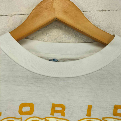 袖シングル FLORIDA PASSPORT フロッキープリントクルーネックTシャツ メンズ JPN:S