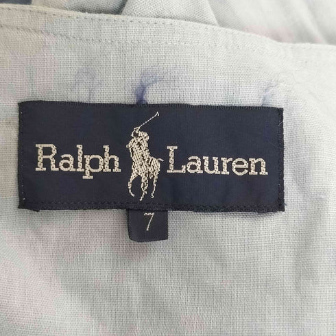 ラルフローレン RALPH LAUREN コットンリネン ギャザー ノースリーブ シャツワンピース レディース 7