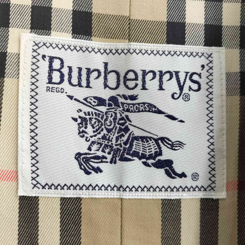 バーバリーズ BURBERRYS 90s 白タグ 一枚袖 裏地ノバチェック タイロッケン コート レディース 着丈120