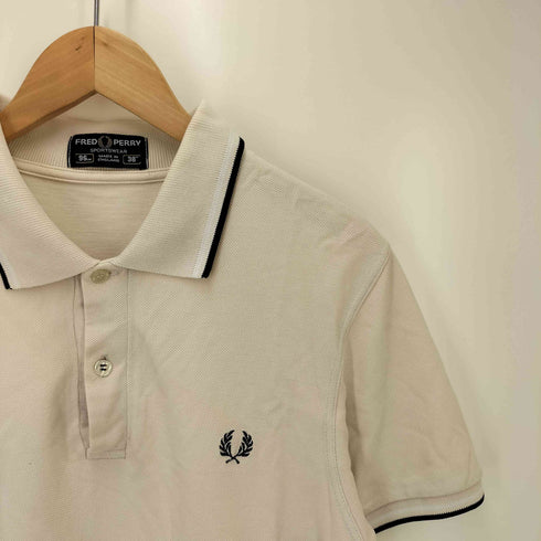 フレッドペリー FRED PERRY 80-90S 英国製 ローレル ロゴ 刺繍 S/S ポロシャツ メンズ 38