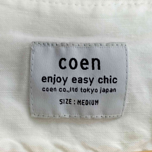 コーエン coen リネンレーヨンウエストタックVネックブラウス レディース JPN:M