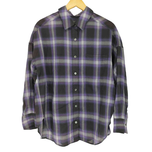 ユナイテッドアローズグリーンレーベルリラクシング UNITED ARROWS green label relaxing シアーチェックシャツ レディース SH