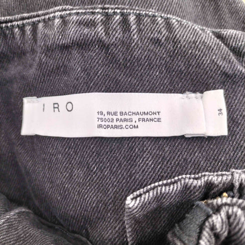 イロ IRO HARRY リボンベルト ダブルニーパンツ レディース 34