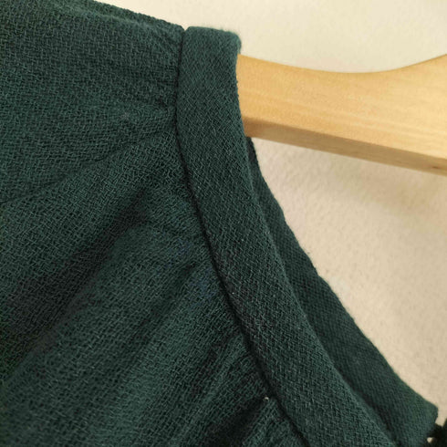 KAPOK パフスリーブ袖 ロングワンピース レディース import:S