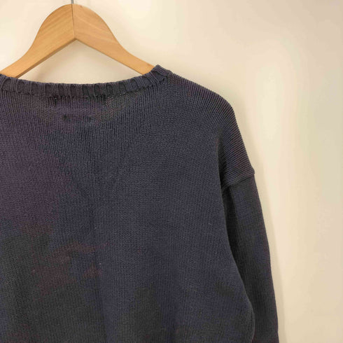 ポロバイラルフローレン Polo by RALPH LAUREN 90S ポニー刺繍 リブ編み コットンニット メンズ import:L