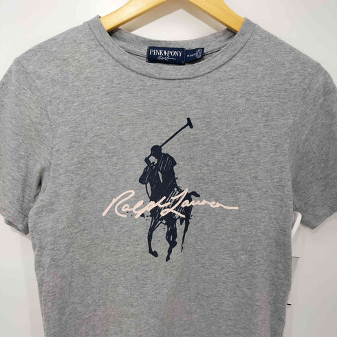 ラルフローレン RALPH LAUREN PINK PONY ポニープリント S/S Tシャツ レディース import:M