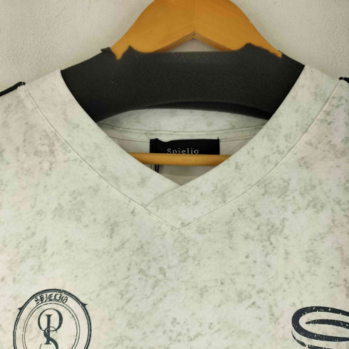 SPIELIO Vintage like Vneck game T-shirt メンズ