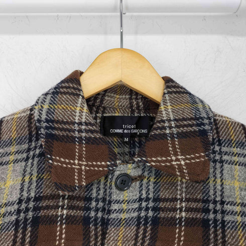 トリココムデギャルソン tricot COMME des GARCONS 00S ウールチェックジャケット レディース JPN:M