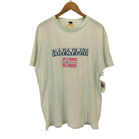 ナパピリ NAPAPIJRI ロゴプリント ナショナルフラッグ デザイン クルーネック Tシャツ Y2K メンズ import:L