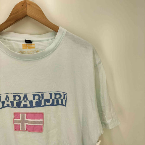 ナパピリ NAPAPIJRI ロゴプリント ナショナルフラッグ デザイン クルーネック Tシャツ Y2K メンズ import:L
