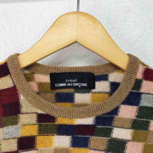 トリココムデギャルソン tricot COMME des GARCONS 00S パッチワーク ウールニットセーター レディース