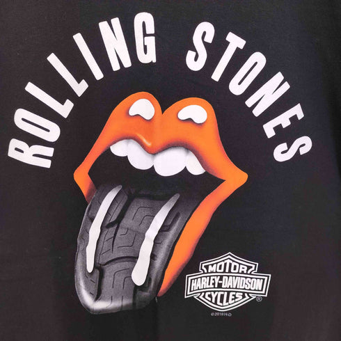 ハーレーダビッドソン HARLEY-DAVIDSON 2019 ロックバンド 両面プリント クルーネックTシャツ メンズ import:L