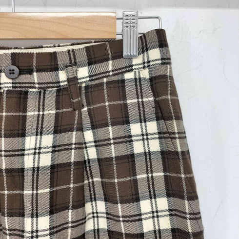 トリココムデギャルソン tricot COMME des GARCONS 90S ウールチェック タックパンツ レディース JPN:M