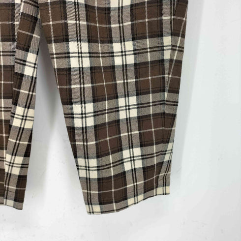 トリココムデギャルソン tricot COMME des GARCONS 90S ウールチェック タックパンツ レディース JPN:M