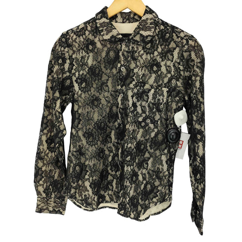 トリココムデギャルソン tricot COMME des GARCONS 90S フラワーレース シャツジャケット レディース