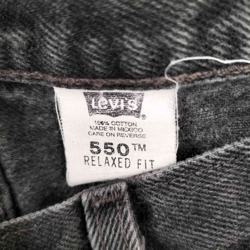 リーバイス Levis 00S 02年 メキシコ製 550 後染めブラック デニムショーツ メンズ 34