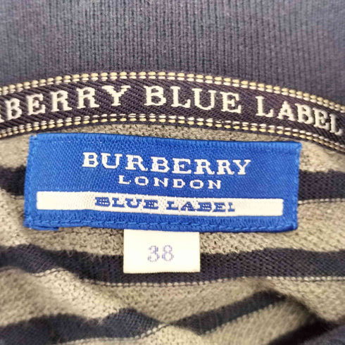 バーバリーブルーレーベル BURBERRY BLUE LABEL ボーダー S/S ポロシャツ レディース 38