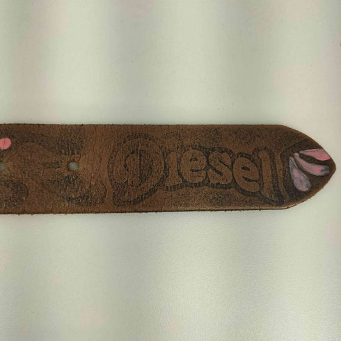 ディーゼル DIESEL 総柄レザーベルト レディース