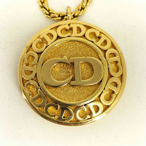 ディオール Dior CDロゴペンダント ネックレス レディース