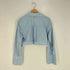 ザラ ZARA クロップド丈ストライプシャツ&レーストップ レディース import:S