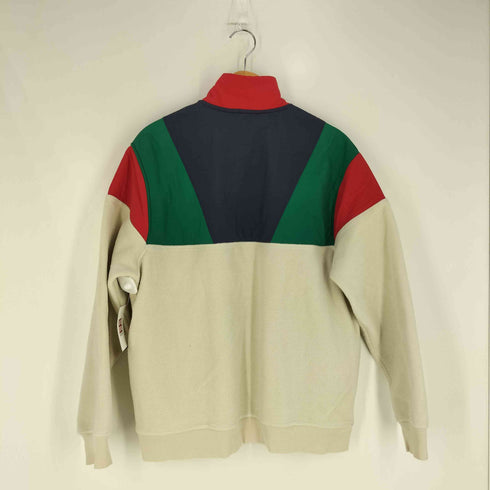 ザラ ZARA マルチカラー ハーフジップフリース プルオーバー メンズ import:M