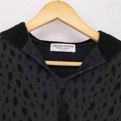ローブドシャンブルコムデギャルソン robe de chambre COMME des GARCONS 00S セーラー襟 フロッキー ベロアブラウス レディース