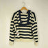 ザラ ZARA STRIPED KNIT SWEATER セーラーカラー ストライプ ニット セーター レディース import:M