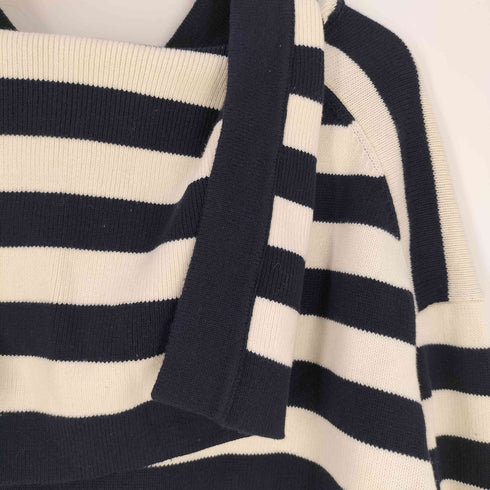 ザラ ZARA STRIPED KNIT SWEATER セーラーカラー ストライプ ニット セーター レディース import:M