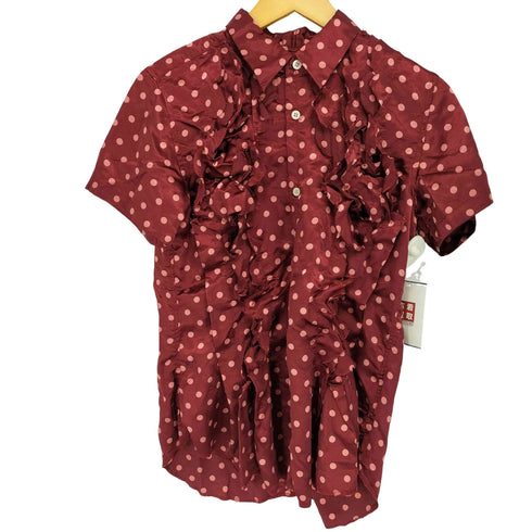 コムデギャルソン COMME des GARCONS 00S ドット柄 フリルブラウス レディース