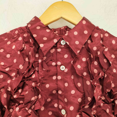コムデギャルソン COMME des GARCONS 00S ドット柄 フリルブラウス レディース