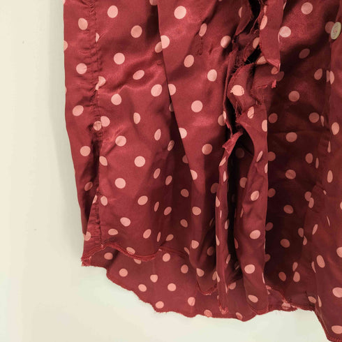 コムデギャルソン COMME des GARCONS 00S ドット柄 フリルブラウス レディース
