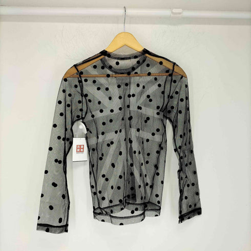 コムデギャルソン COMME des GARCONS ドット柄 シースルーカットソー レディース