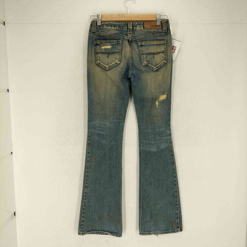 デュラス DURAS Y2K グランジ ダメージ加工 フレアデニムパンツ レディース 1