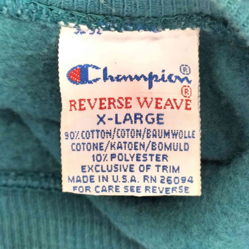 チャンピオン Champion 90S USA製 リバースウィーブクルーネックスウェット メンズ import:XL