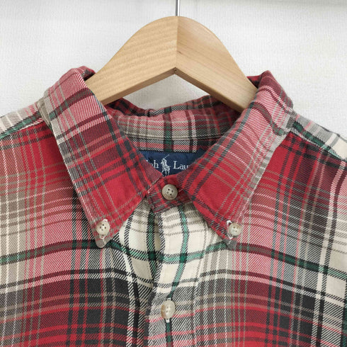 ラルフローレン RALPH LAUREN 90-00s CLASSIC FIT ポニー刺繍 ボタンダウンチェック ネルシャツ メンズ XXL