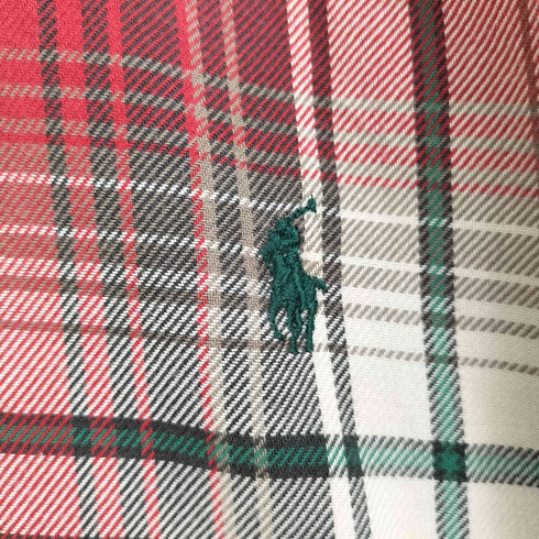 ラルフローレン RALPH LAUREN 90-00s CLASSIC FIT ポニー刺繍 ボタンダウンチェック ネルシャツ メンズ XXL