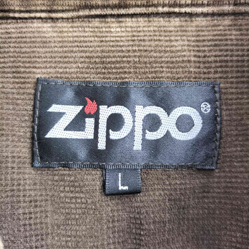ジッポ ZIPPO フロントポケット コーデュロイシャツ メンズ L