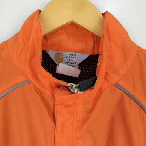 カーハート Carhartt 90s RUGGED OUTDOOR WEAR ロゴ刺繍 裏地メッシュ ハイネック ジップアップジャケット メンズ import:M