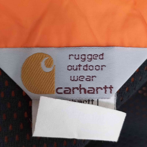 カーハート Carhartt 90s RUGGED OUTDOOR WEAR ロゴ刺繍 裏地メッシュ ハイネック ジップアップジャケット メンズ import:M