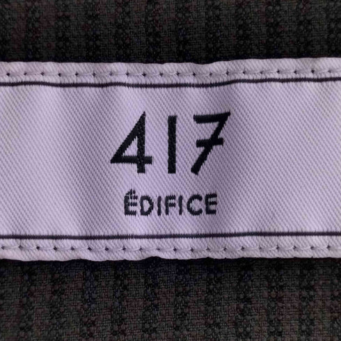 フォーワンセブンバイエディフィス 417 by EDIFICE ストライプ シアサッカーセットアップ メンズ L
