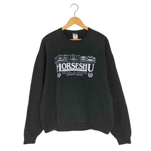 ジャージーズ JERZEES 90s ホテル カジノ プリント クルーネックスウェット メンズ import:L