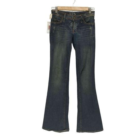 575DENIM USA製 Y2K グランジ ダメージ加工 フレアデニムパンツ レディース 26