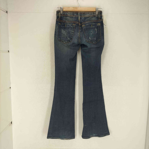 575DENIM USA製 Y2K グランジ ダメージ加工 フレアデニムパンツ レディース 26