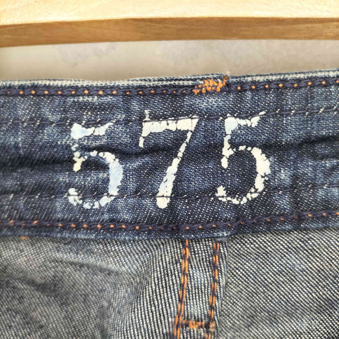 575DENIM USA製 Y2K グランジ ダメージ加工 フレアデニムパンツ レディース 26