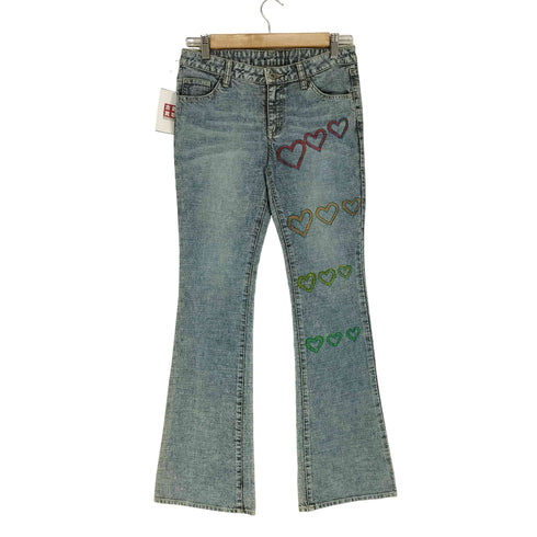 COCO LULU Y2K ハートペイント ジップフライデニムパンツ レディース 2