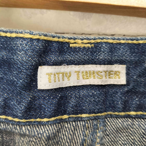 TITTY TWISTER Y2K ダメージ加工 フレアデニムパンツ レディース S