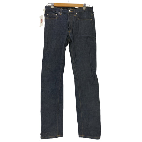 アーペーセー A.P.C. NEW STANDARD JEAN CLASSIQUE 赤耳 ボタンフライ ストレートデニムパンツ 濃紺 メンズ US:30-31