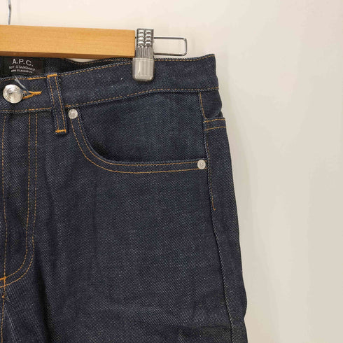 アーペーセー A.P.C. NEW STANDARD JEAN CLASSIQUE 赤耳 ボタンフライ ストレートデニムパンツ 濃紺 メンズ US:30-31