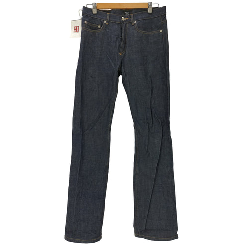 アーペーセー A.P.C. RESCUE JEAN DROIT 赤耳 ボタンフライ ストレートデニムパンツ 濃紺 メンズ US:30-31