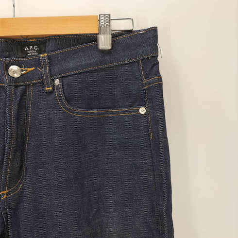 アーペーセー A.P.C. RESCUE JEAN DROIT 赤耳 ボタンフライ ストレートデニムパンツ 濃紺 メンズ US:30-31